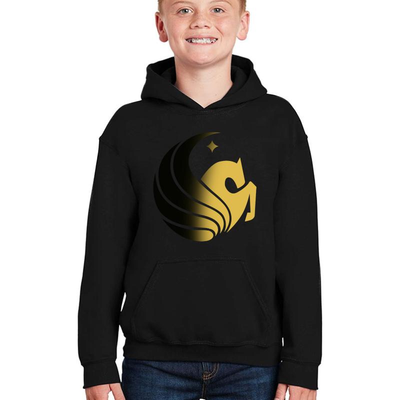 Ucf Pegasus Youth Hooded Sweatshirt Boy Black