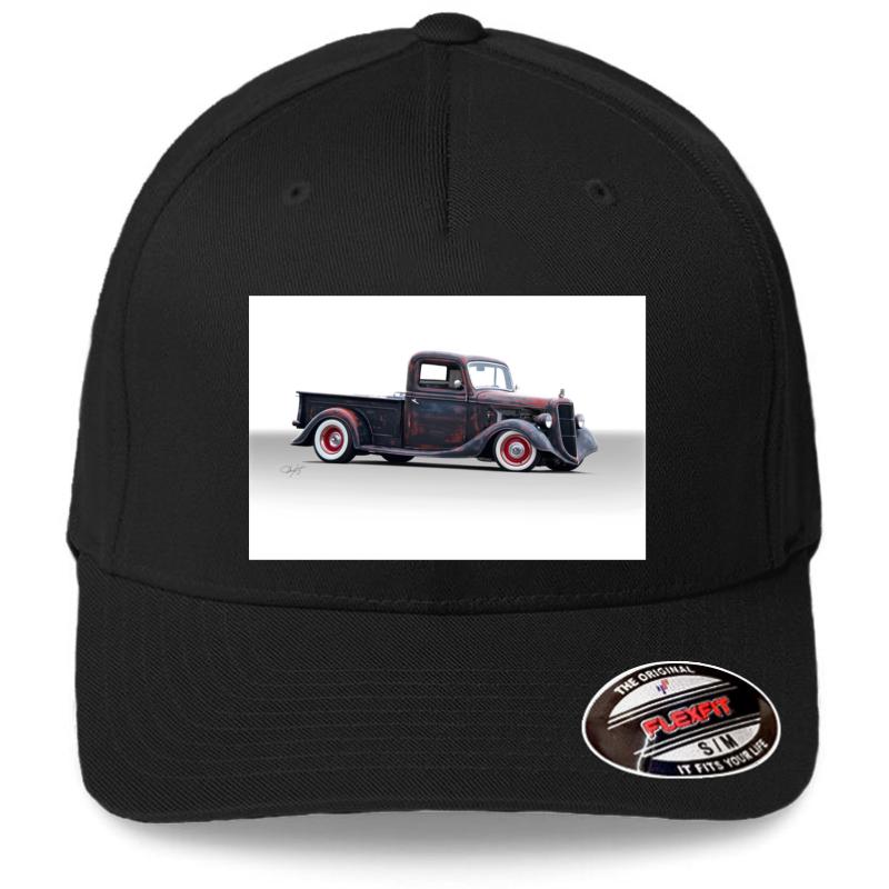 1935 Ford Pickup Truck Flexfit Baseball Cap  Black