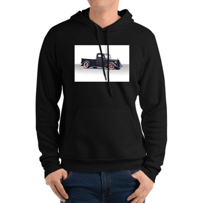 1935 Ford Pickup Truck Unisex Hooded Sweatshirt Men Black