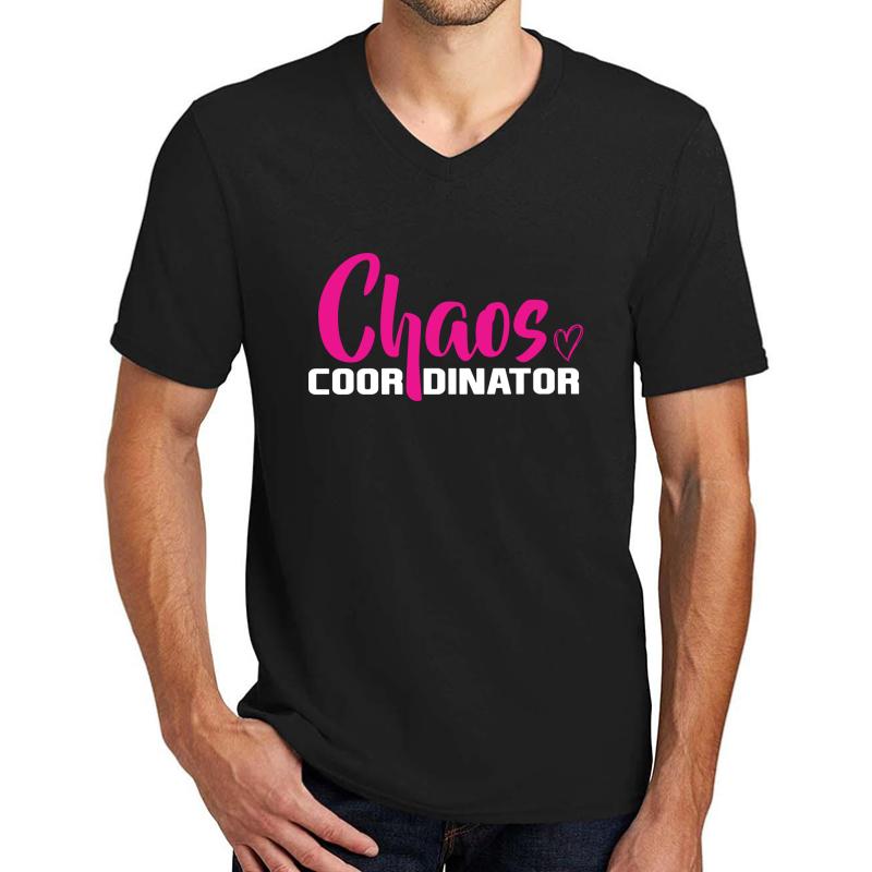 2 Chaos Coordinator Unisex V-Neck T-Shirt Men Black