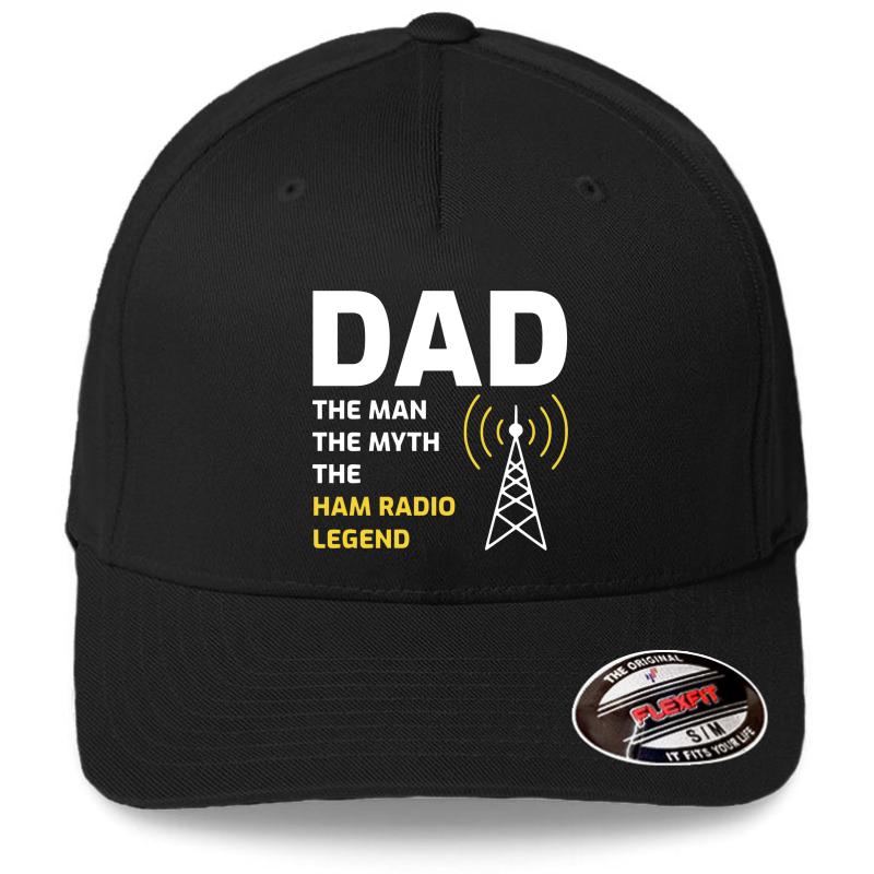 Amateur Ham Radio Gift Flexfit Baseball Cap  Black