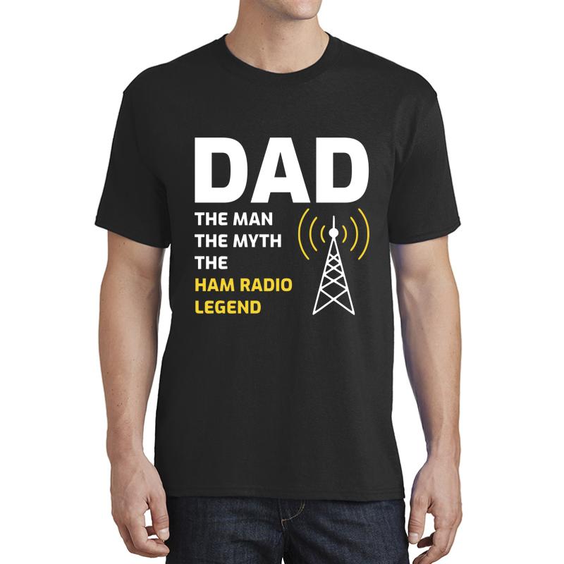 Amateur Ham Radio Gift Unisex T-Shirt Men Black