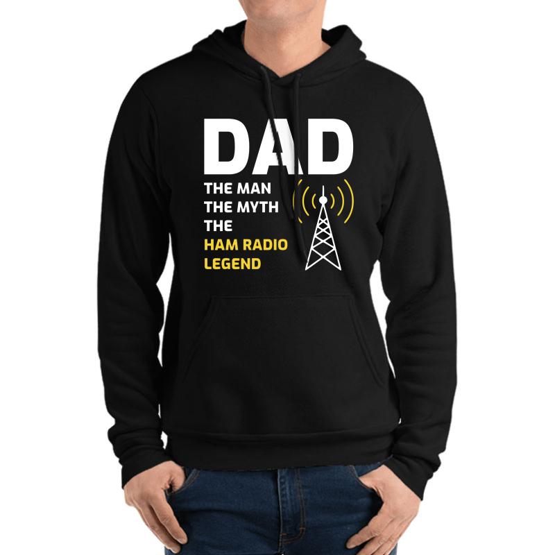 Amateur Ham Radio Gift Unisex Hooded Sweatshirt Men Black