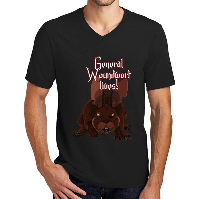 Watership Down - General Woundwort Lives Unisex V-Neck T-Shirt Men Black