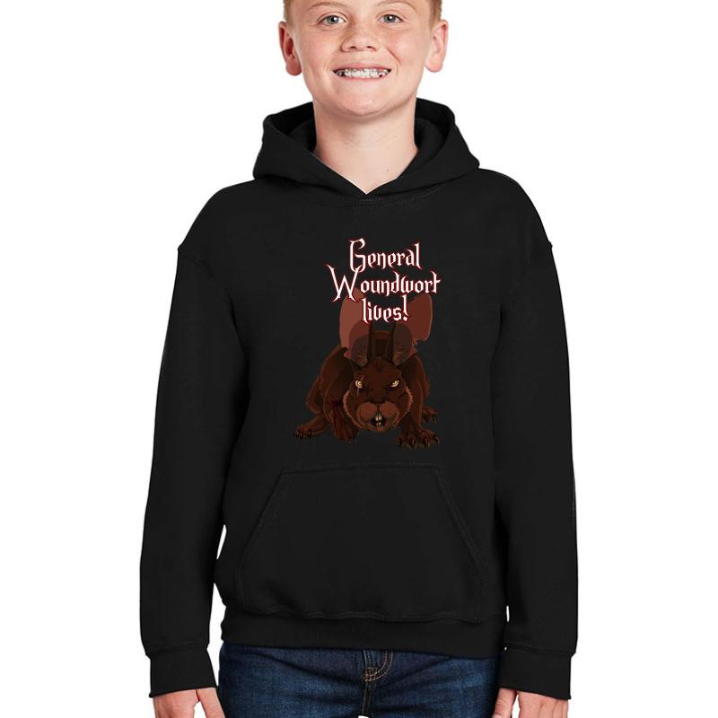 Watership Down - General Woundwort Lives Youth Hooded Sweatshirt Boy Black