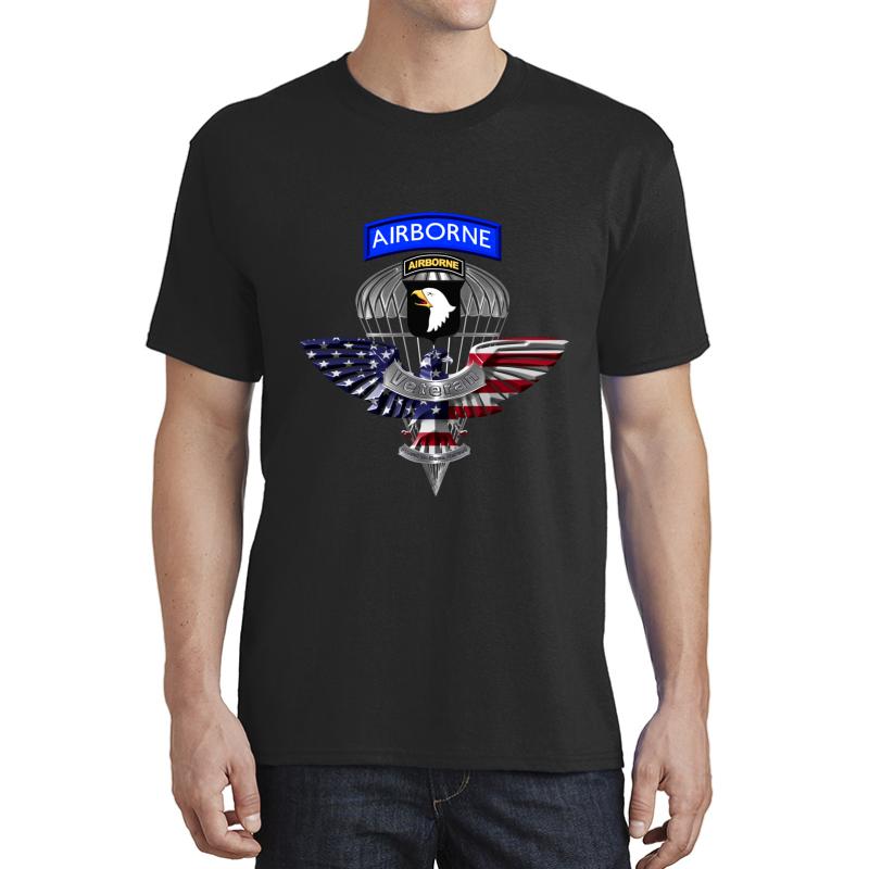 101St Airborne Division Screaming Eagles Veteran  Unisex T-Shirt Men Black