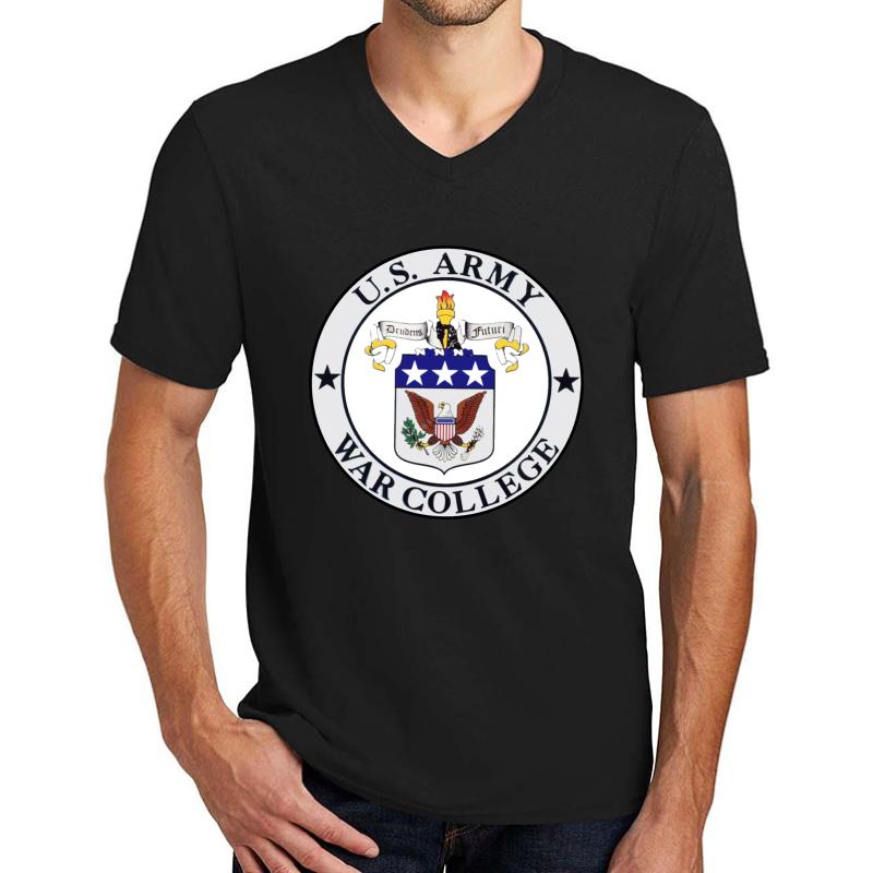 United States Army War College Usawc Logo Unisex V-Neck T-Shirt Men Black