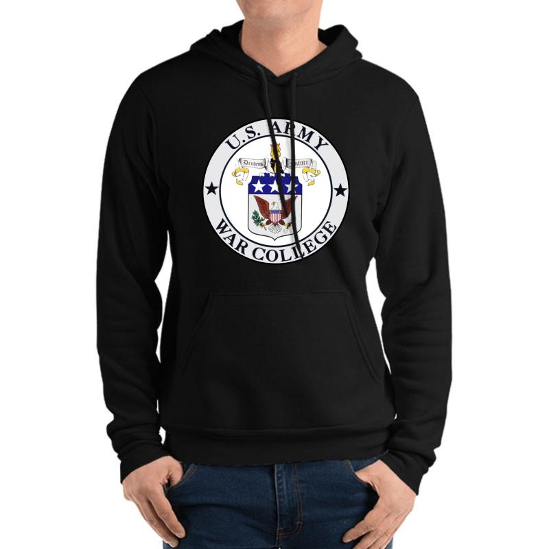 United States Army War College Usawc Logo Unisex Hooded Sweatshirt Men Black