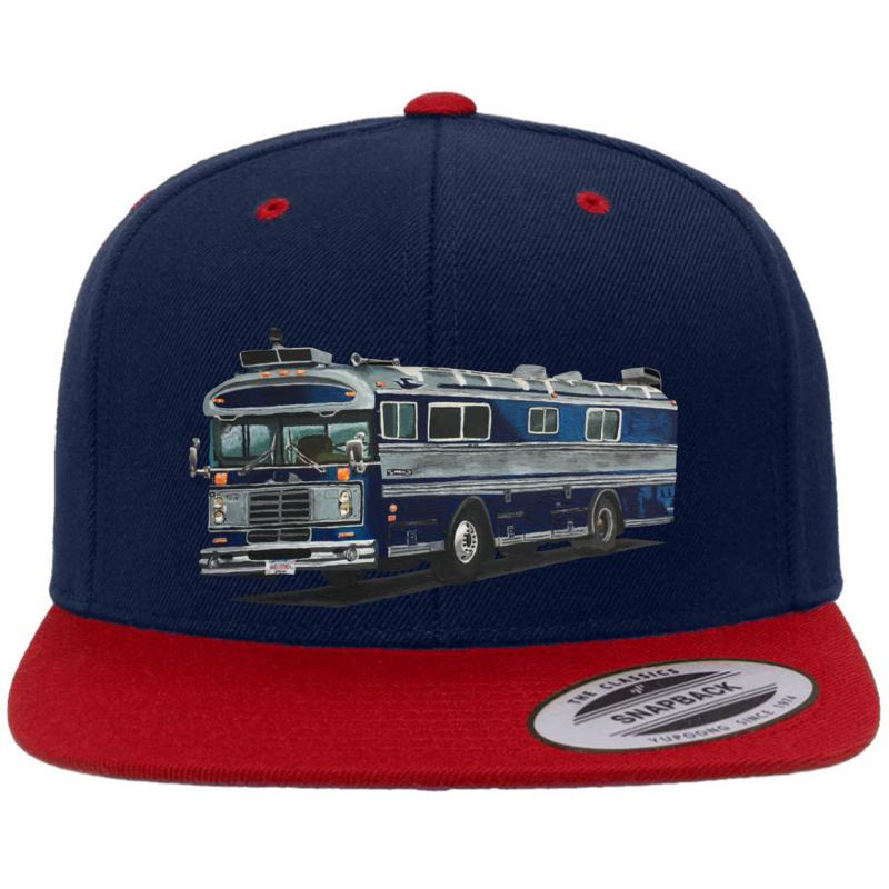 1978 Bluebird Wanderlodge Campervan Rv Premium Flat Bill Snapback Cap  Navy