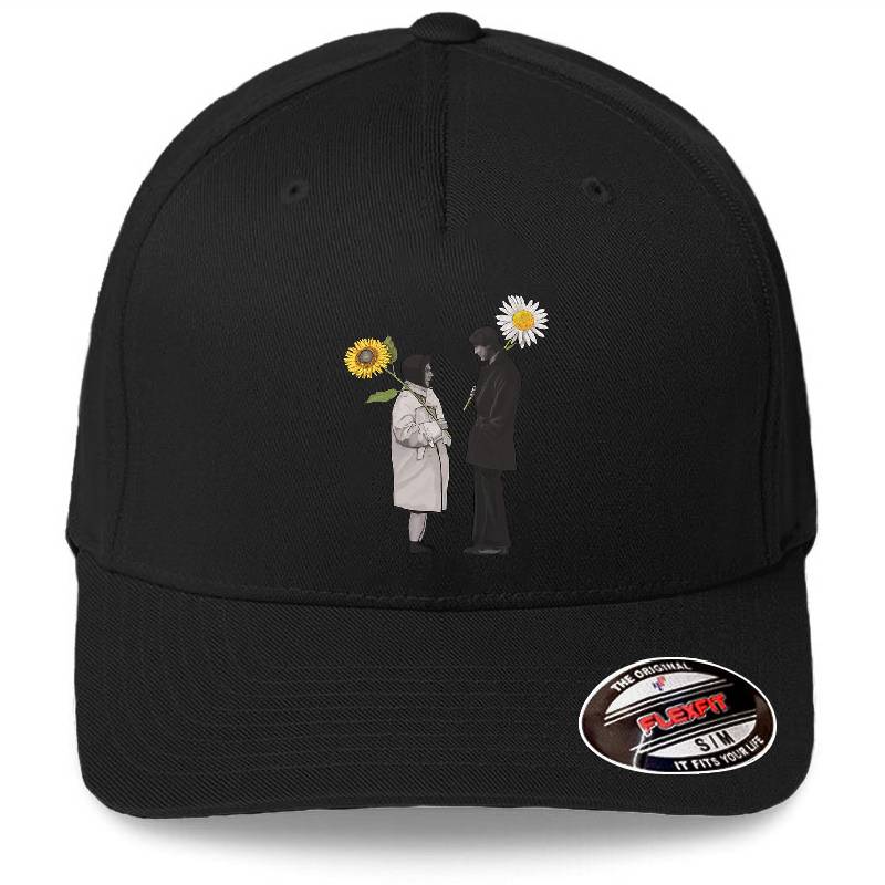 Harold and Maude Daisy and Sunflower Premium Flat Bill Snapback Caps