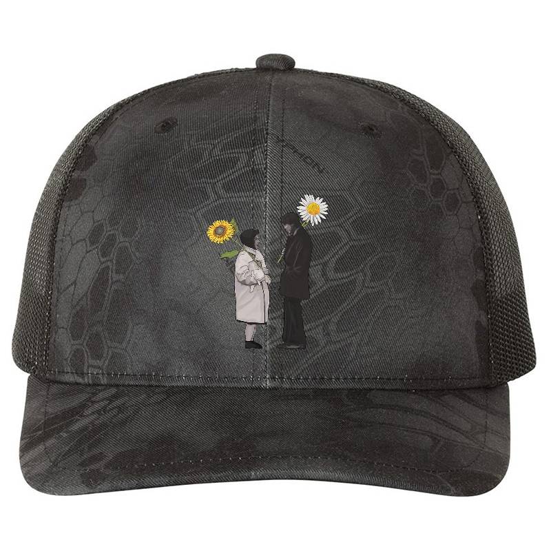 Harold and Maude Daisy and Sunflower Premium Flat Bill Snapback Caps