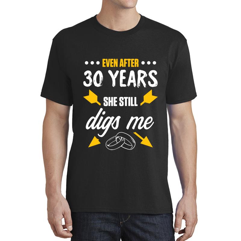 30Th 30 Year Wedding Anniversary Gift Dig Husband Wife Product Unisex T-Shirt Men Black