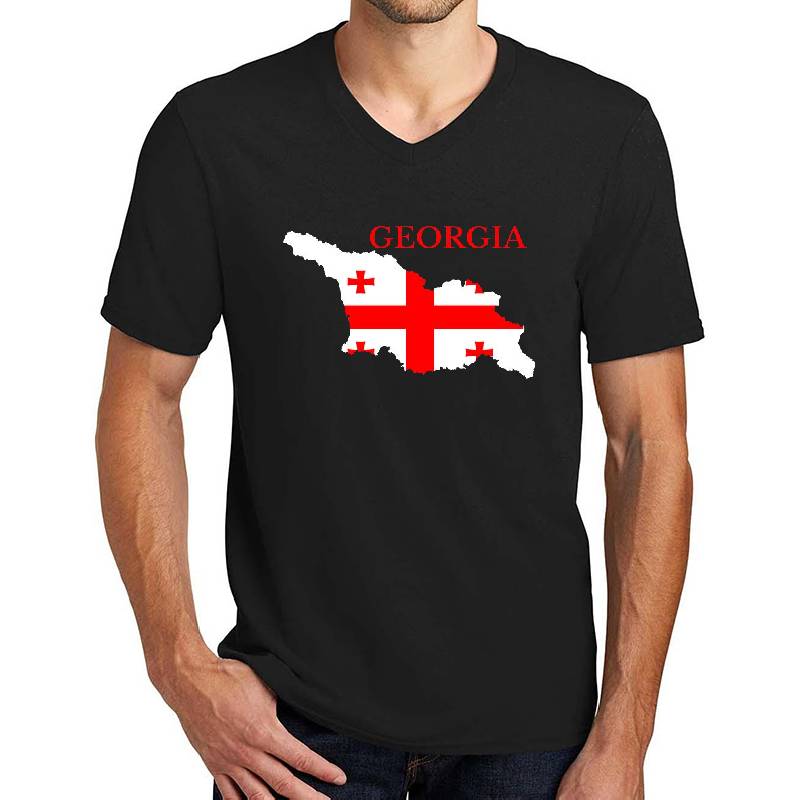 Georgia Country Map Flag Unisex T-shirts