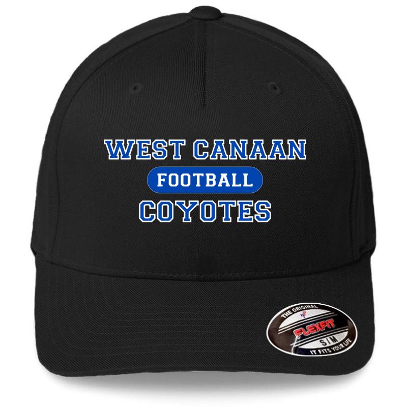 West Canaan Coyotes Flexfit Baseball Cap  Black