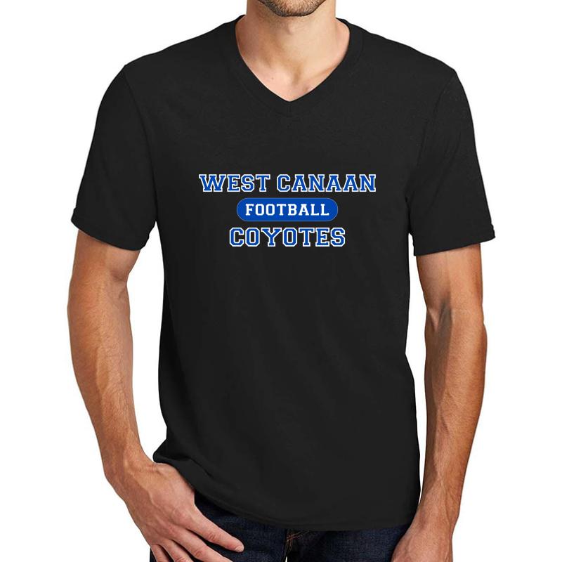 West Canaan Coyotes Unisex V-Neck T-Shirt Men Black