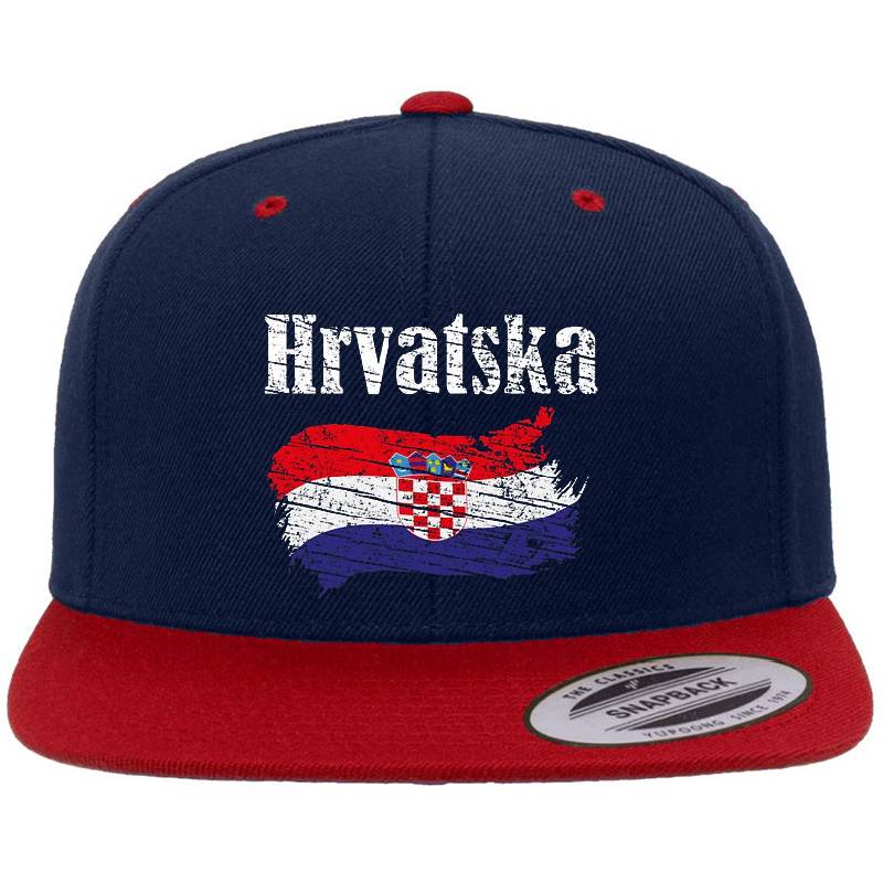 Hrvatska Croatian Flag Vintage Graphic - Croatia Lovers Tourists Souvenir Cool National Gift Unisex V-Neck T-Shirts