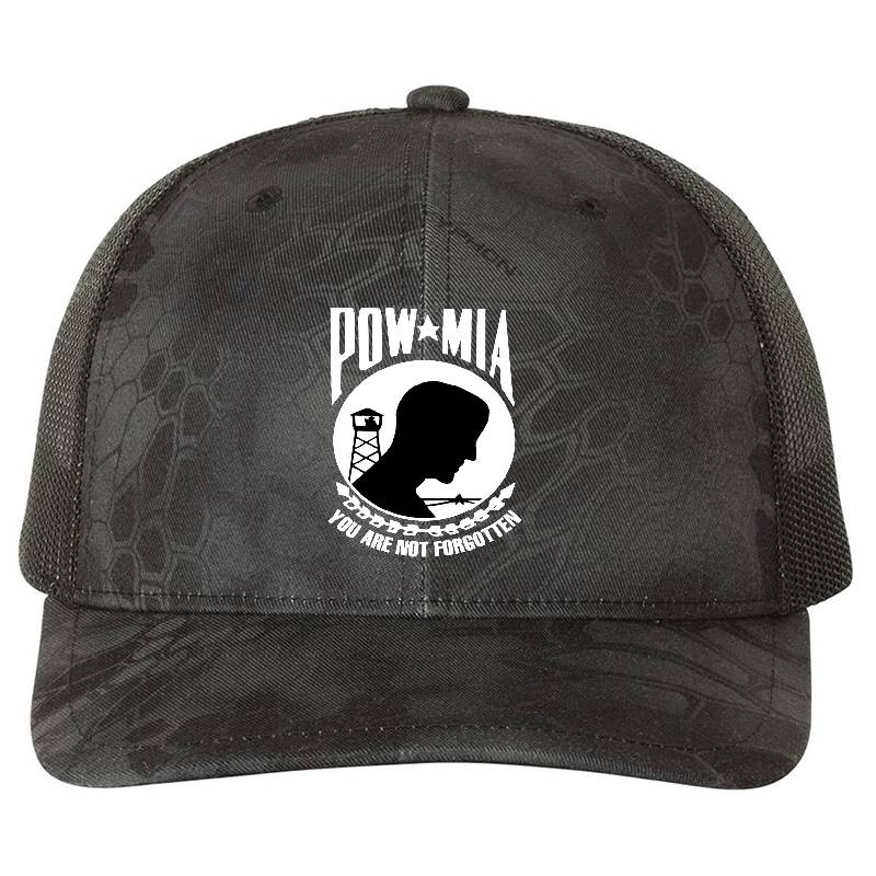 Pow-Mia For Dark Backgrounds Flexfit Baseball Caps