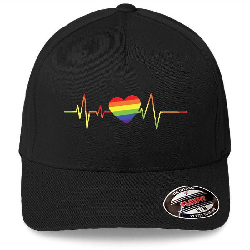 Heart Beat pulse  Community Pride Month Rainbow Richardson Premium Trucker Snapback Caps
