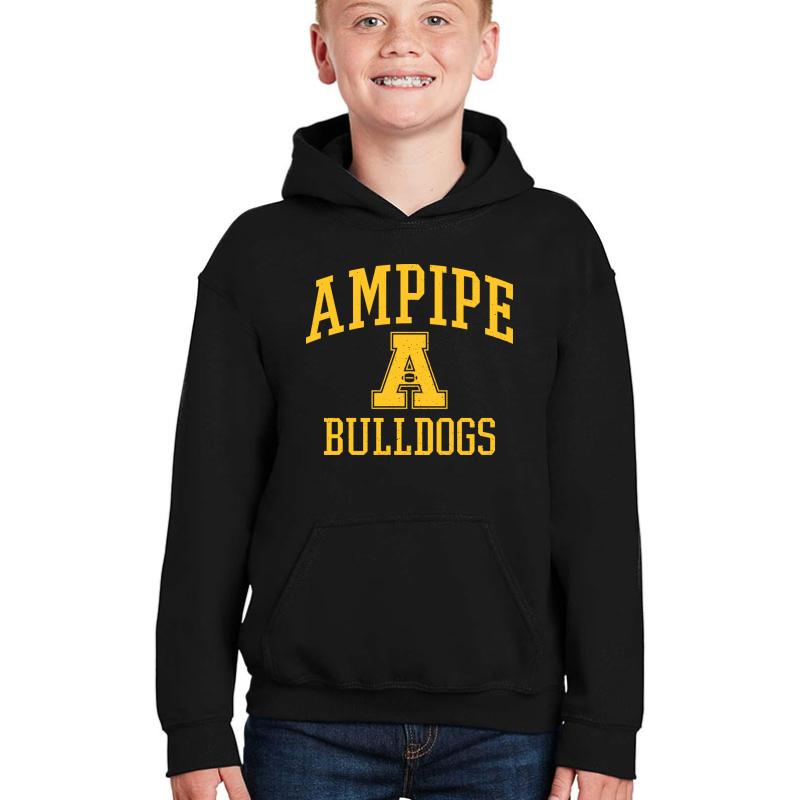 Ampipe High School Bulldogs Youth Hooded Sweatshirt Boy Black