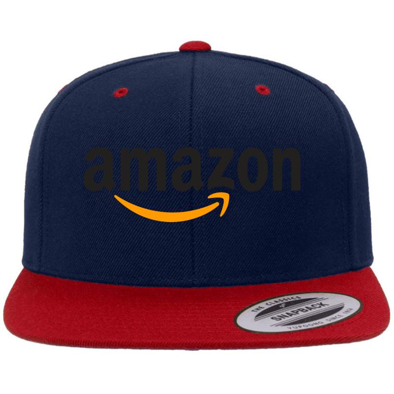 Amazon Premium Flat Bill Snapback Cap  Navy