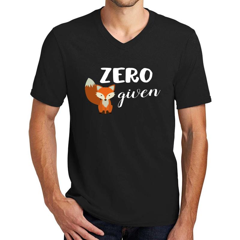 Zero Fox Given! Unisex V-Neck T-Shirt Men Black