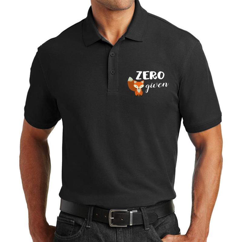 Zero Fox Given! Unisex Polo Jersey Sport Shirt Men Black