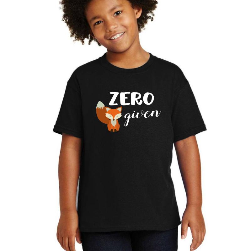 Zero Fox Given! Youth T-Shirt Boy Black