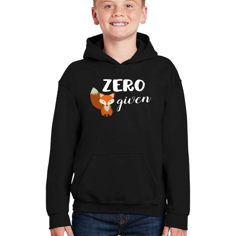 Zero Fox Given! Youth Hooded Sweatshirt Boy Black