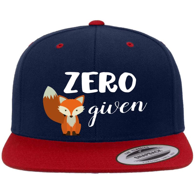 Zero Fox Given! Premium Flat Bill Snapback Cap  Navy