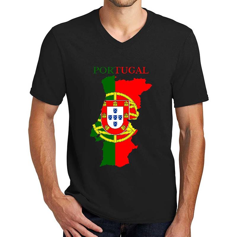 Portugal Flag Map Unisex Hooded Sweatshirts