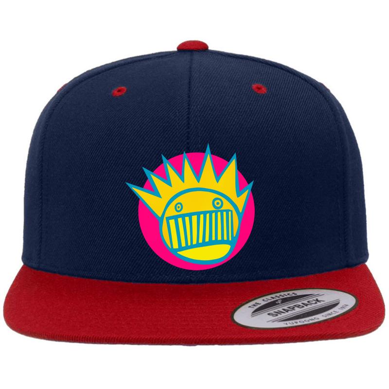 Ween Logo Premium Flat Bill Snapback Cap  Navy