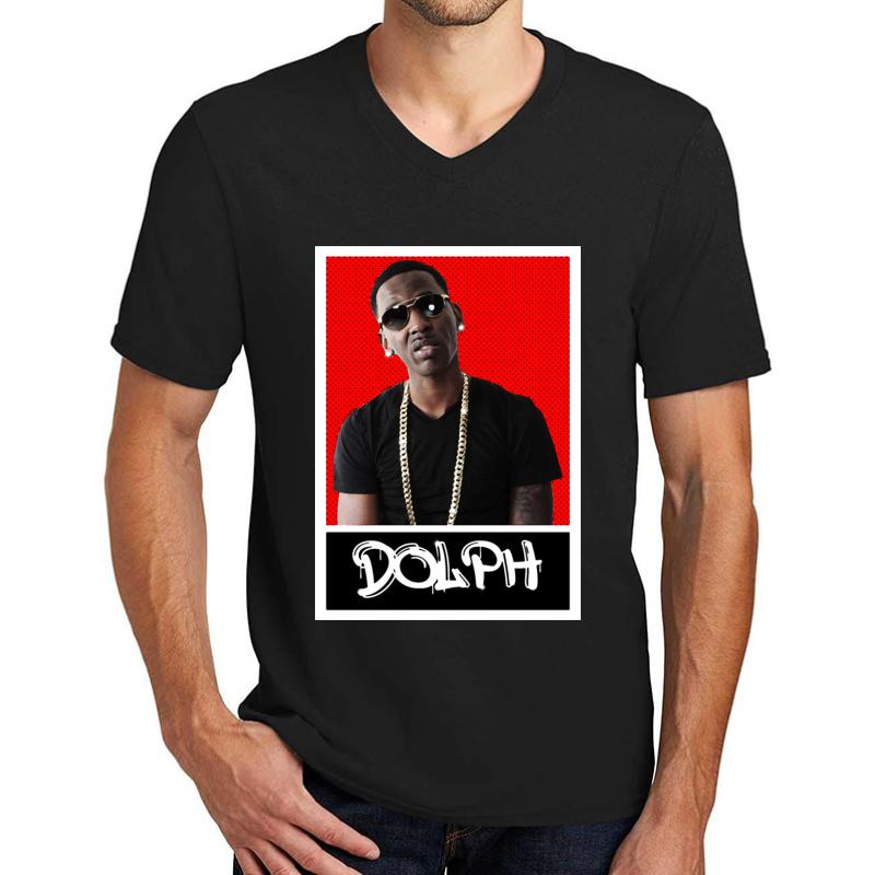 Young Dolph Unisex V-Neck T-Shirt Men Black