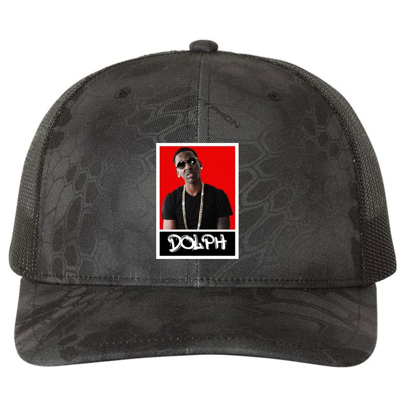 Young Dolph Richardson Premium Trucker Snapback Cap  Kryptek Typhon Black