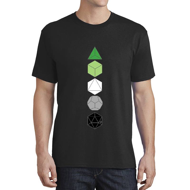 Aromantic Platonic Solids (plain) Unisex Polo Jersey Sport Shirts