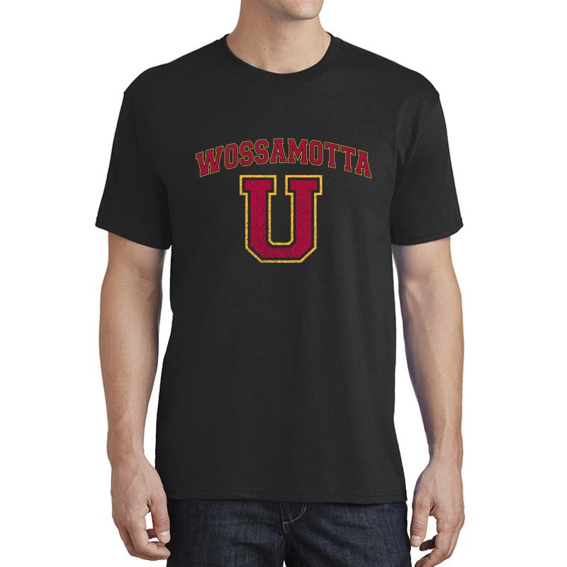 Wossamotta U Unisex T-Shirt Men Black