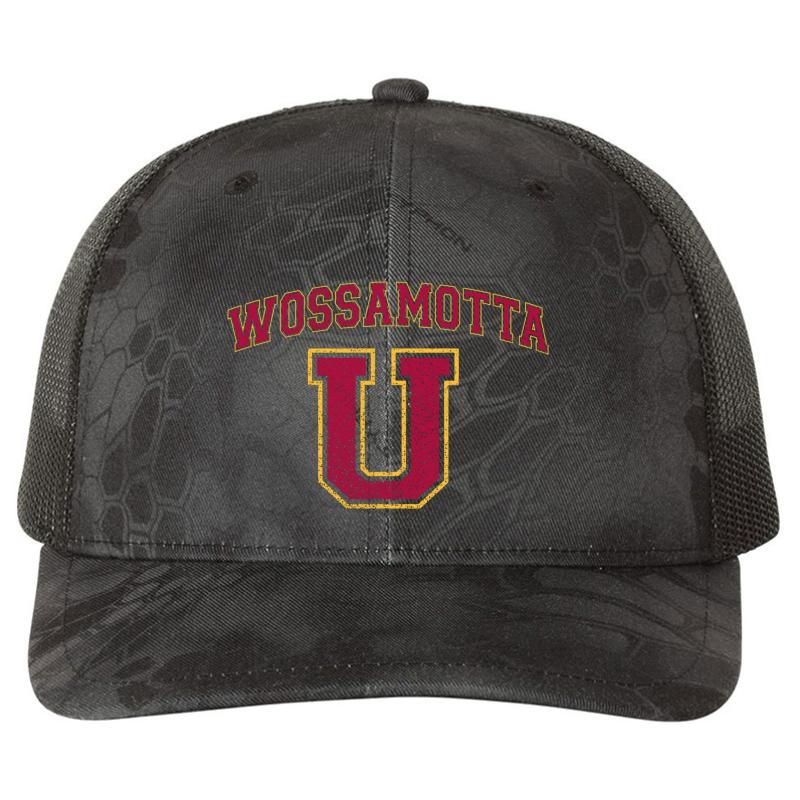 Wossamotta U Richardson Premium Trucker Snapback Cap  Kryptek Typhon Black