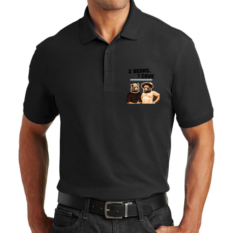 2 Bears 1 Cave Original Podcast Unisex Polo Jersey Sport Shirt Men Black