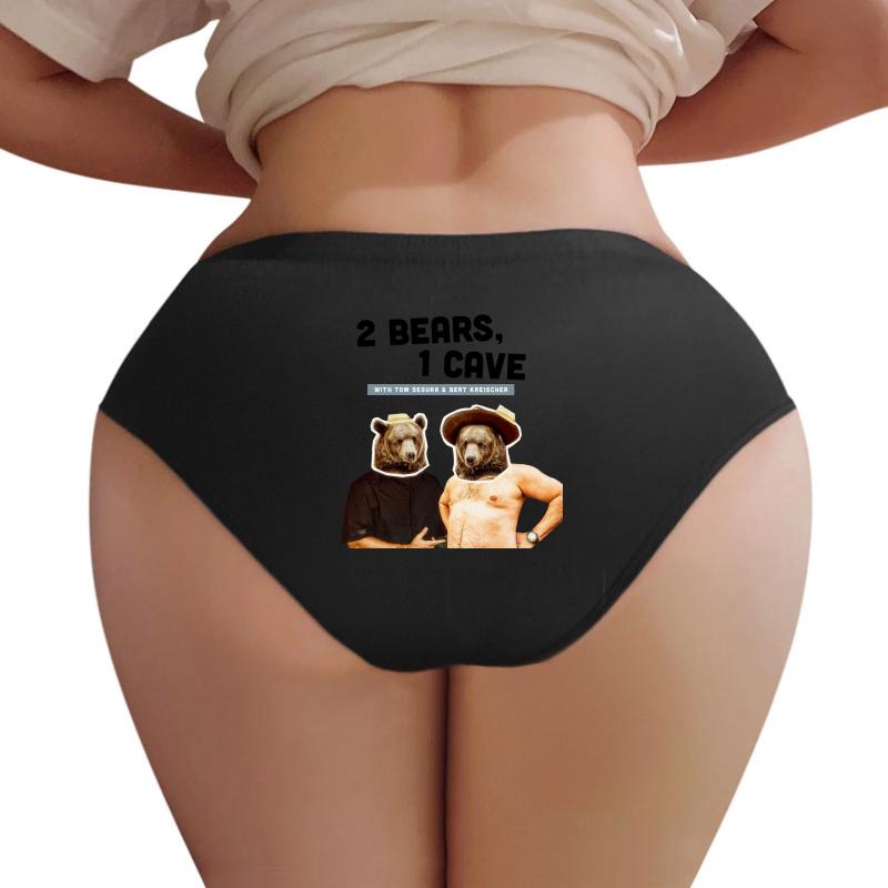 2 Bears 1 Cave Original Podcast Women Underwear Panties Women Black