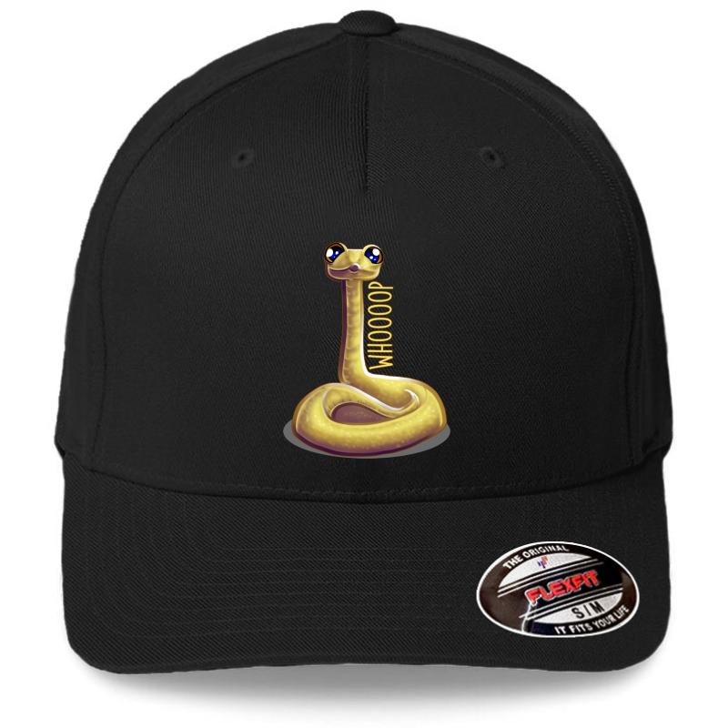 Whooping Snake Flexfit Baseball Cap  Black