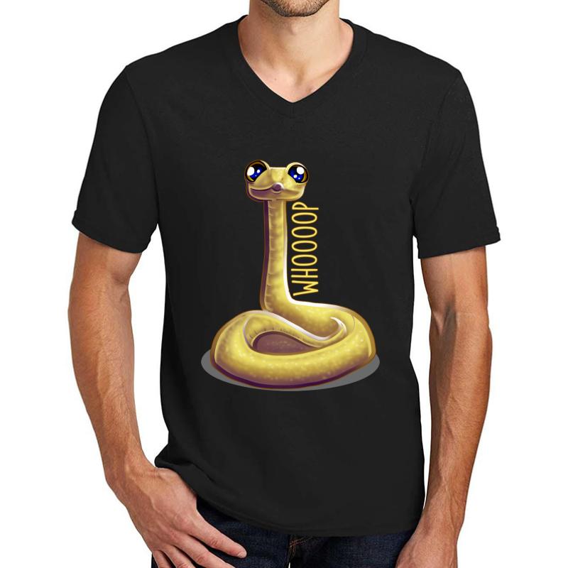 Whooping Snake Unisex V-Neck T-Shirt Men Black