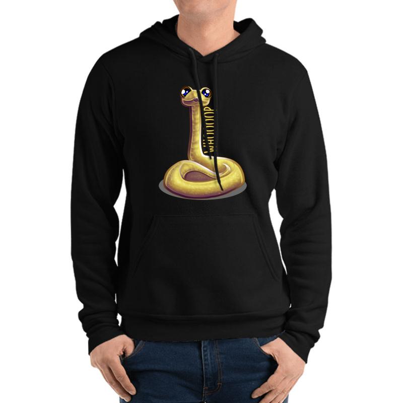 Whooping Snake Unisex Hooded Sweatshirt Men Black