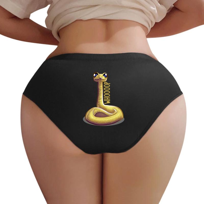 Whooping Snake Women Underwear Panties Women Black