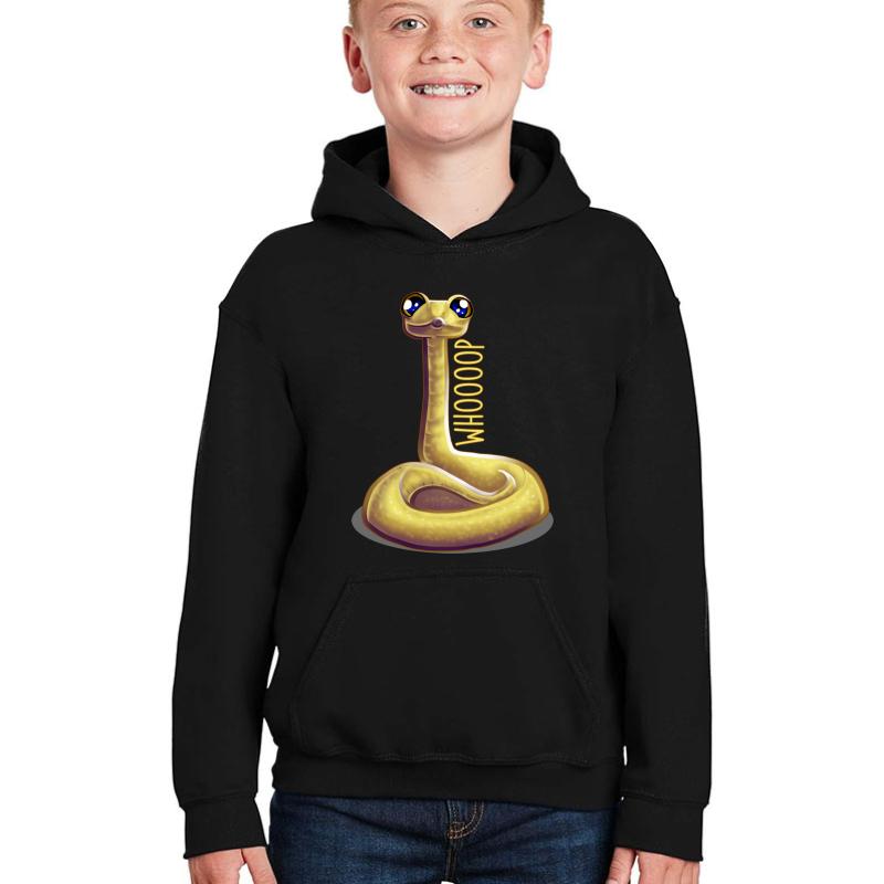 Whooping Snake Youth Hooded Sweatshirt Boy Black