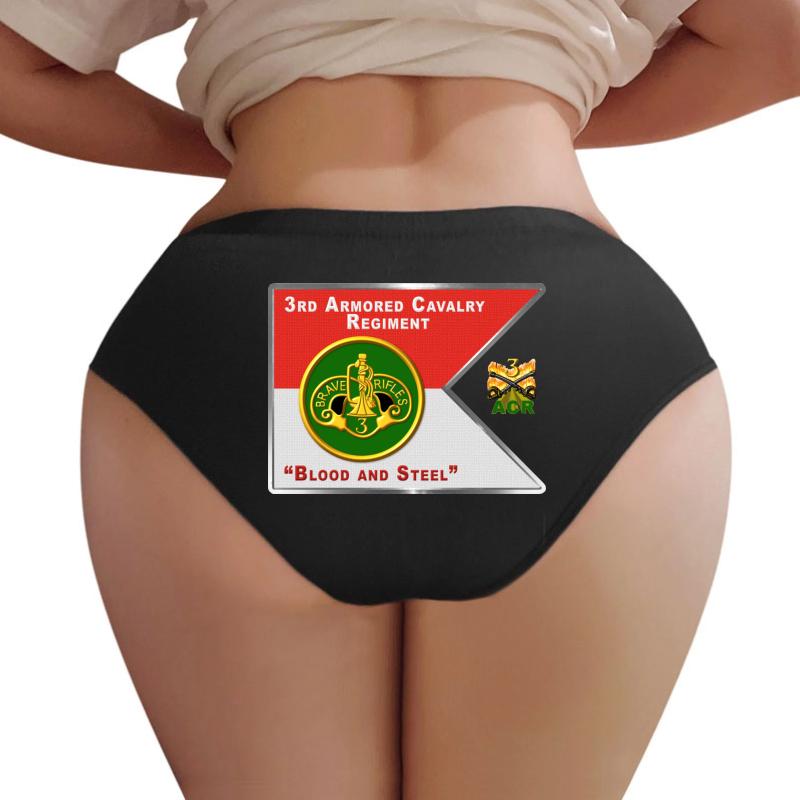 3Rd Armored Cavalry Regiment Acr Brave Rifles  Women Underwear Panties Women Black