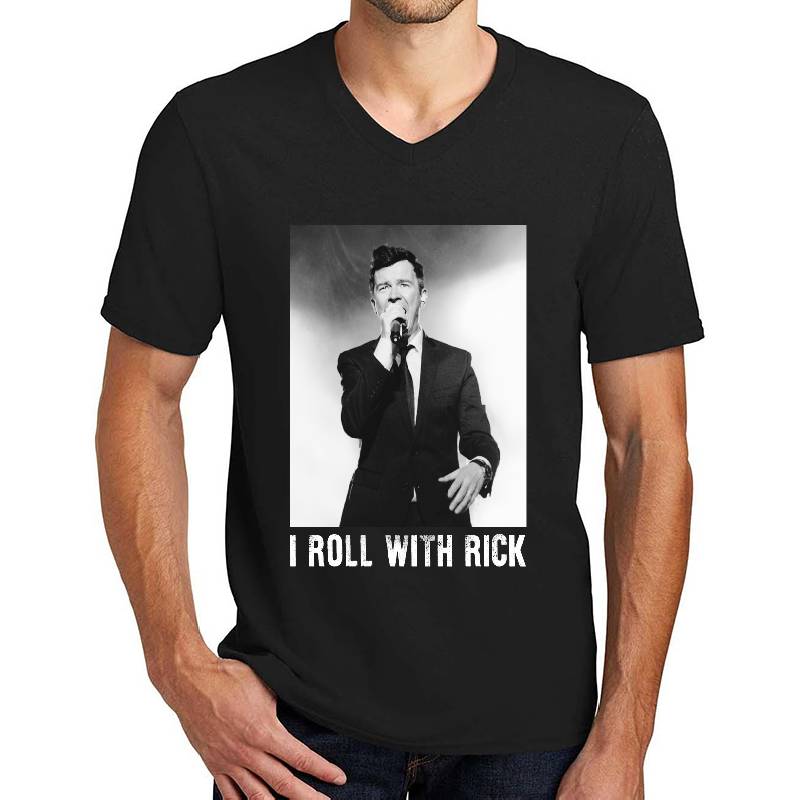 Graphic Rick Astley - I Roll With Rick Flexfit Baseball Caps