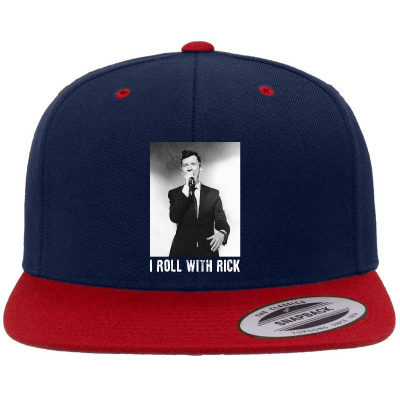 Graphic Rick Astley - I Roll With Rick Flexfit Baseball Caps