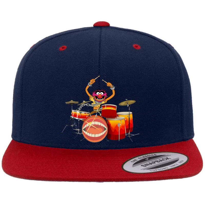 Animal Drummer The Muppet's Show Premium Flat Bill Snapback Cap  Navy