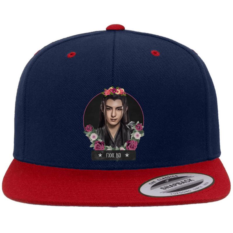 Xue Yang Premium Flat Bill Snapback Cap  Navy