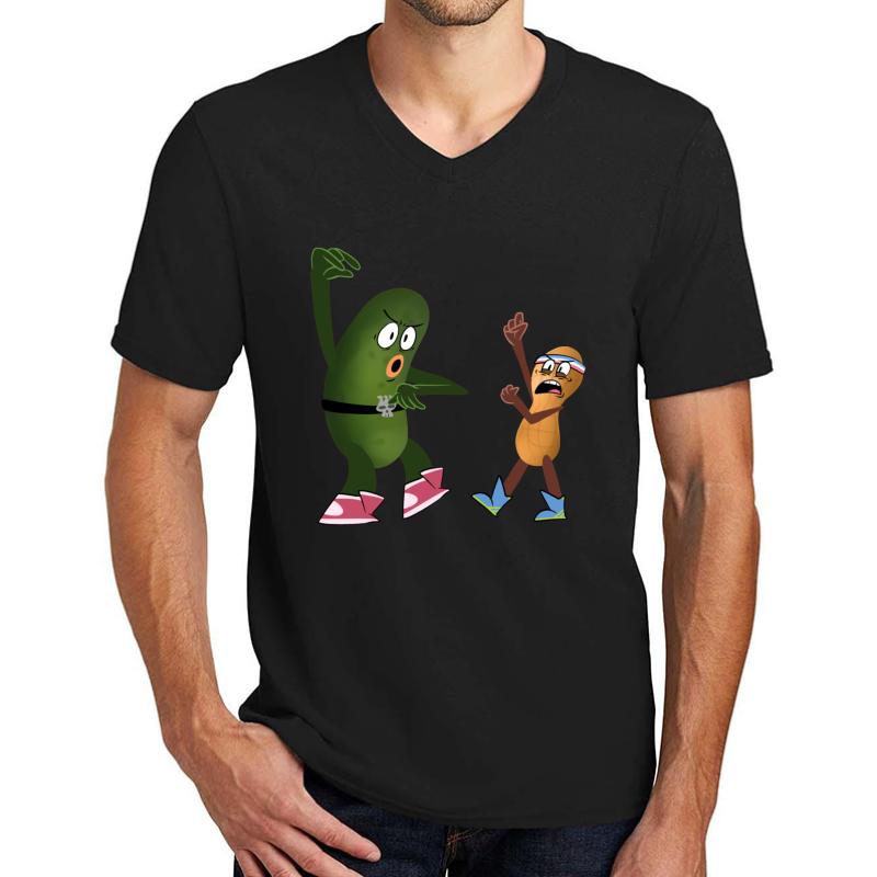 A Pickle And A Peanut Unisex V-Neck T-Shirt Men Black