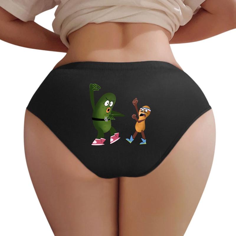 A Pickle And A Peanut Women Underwear Panties Women Black